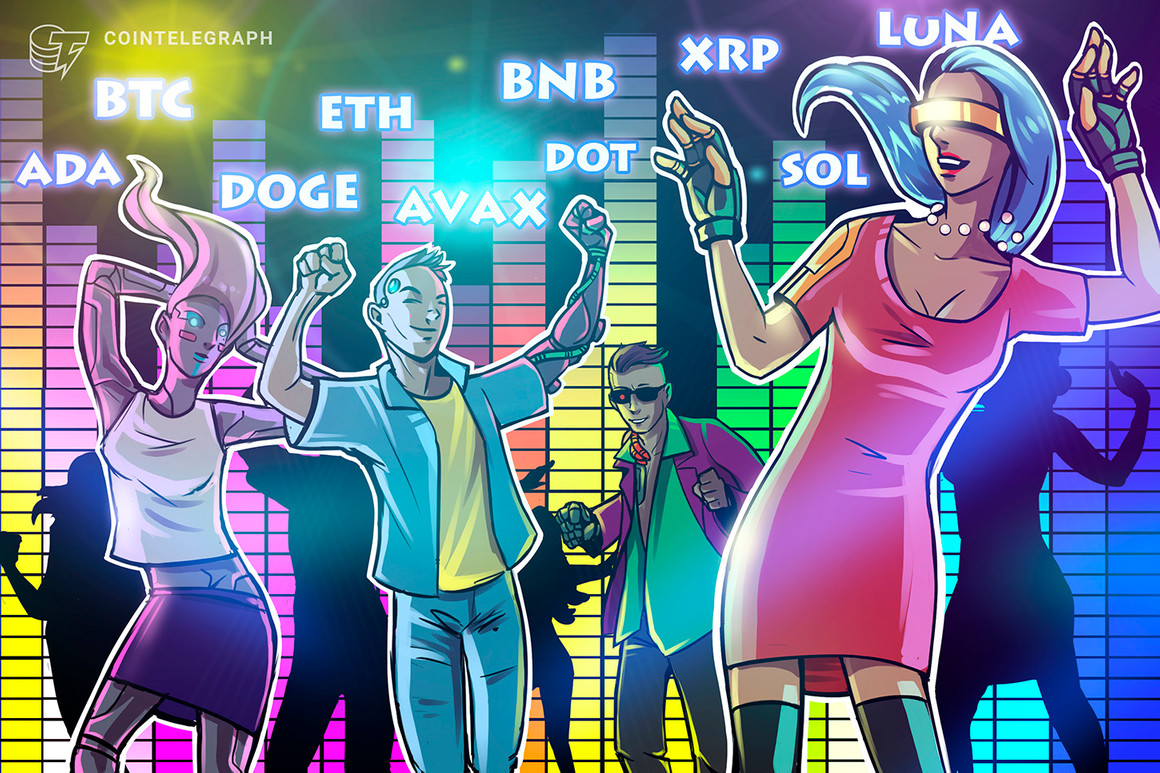 BTC, ETH, BNB, SOL, XRP, ADA, LUNA, AVAX, DOT, DOGE